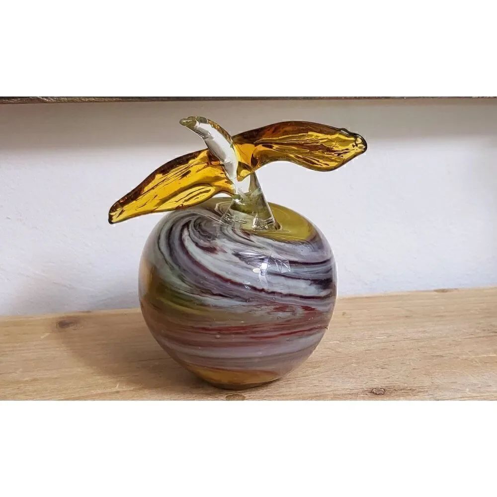 Vintage blown glass apple